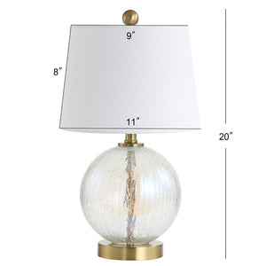 Safavieh RIGLAN Table Lamp - Iridescent Glass & Gold Base for Elegant Home Décor, Perfect for Any Room TBL4090A