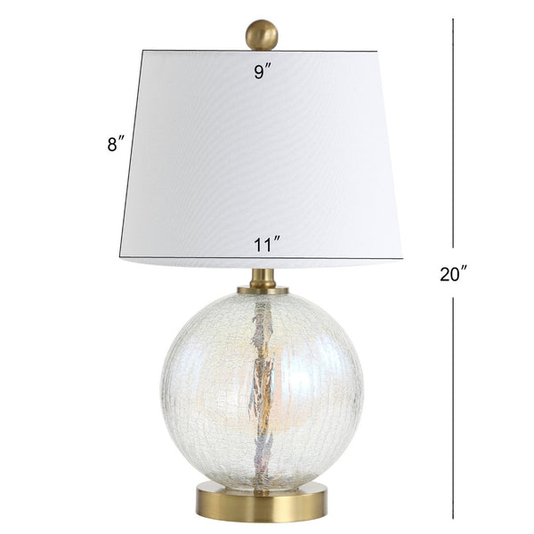 Safavieh RIGLAN Table Lamp - Iridescent Glass & Gold Base for Elegant Home Décor, Perfect for Any Room TBL4090A