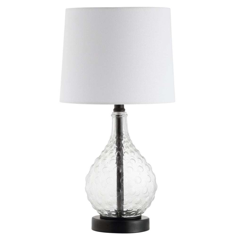 Safavieh TARGARI, Modern 19-Inch Black Glass & Iron Table Lamp for Stylish Ambient Illumination Anywhere TBL4091A