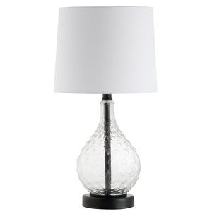 Safavieh TARGARI, Modern 19-Inch Black Glass & Iron Table Lamp for Stylish Ambient Illumination Anywhere TBL4091A