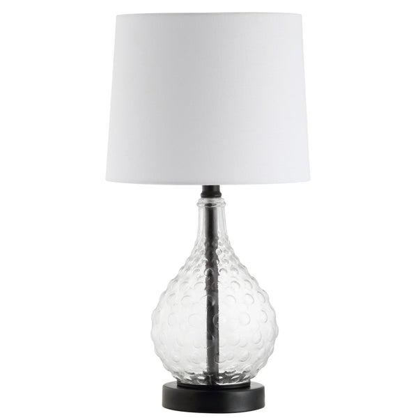 Safavieh TARGARI, Modern 19-Inch Black Glass & Iron Table Lamp for Stylish Ambient Illumination Anywhere TBL4091A