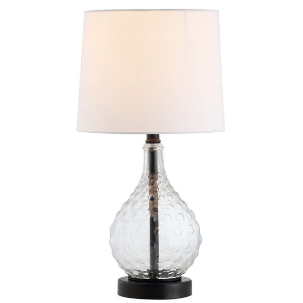 Safavieh TARGARI, Modern 19-Inch Black Glass & Iron Table Lamp for Stylish Ambient Illumination Anywhere TBL4091A