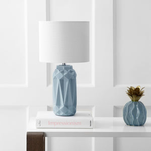 Safavieh KELESIE Table Lamp in Serene Blue - Stylish Ambient Lighting for Modern & Classic Home Décor TBL4092A