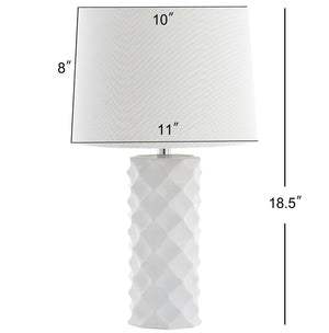 Safavieh BELFORD Table Lamp - Modern White Minimalist Design for Elegant Ambient Lighting in Any Space TBL4093A