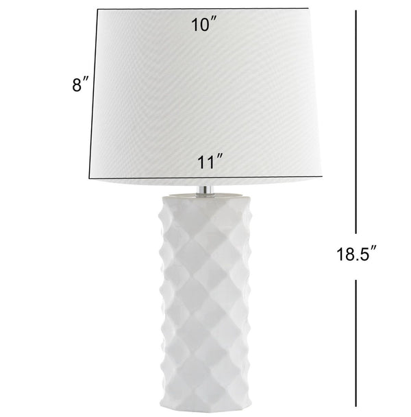 Safavieh BELFORD Table Lamp - Modern White Minimalist Design for Elegant Ambient Lighting in Any Space TBL4093A
