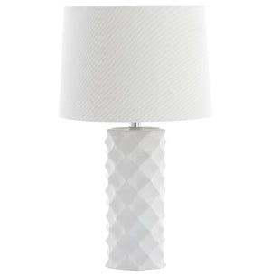 Safavieh BELFORD Table Lamp - Modern White Minimalist Design for Elegant Ambient Lighting in Any Space TBL4093A