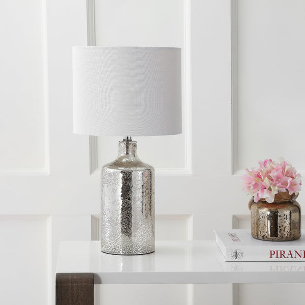 Safavieh DANARIS Table Lamp in Mercury Silver Finish - Elegant, Modern Lighting for Any Room Decor Style TBL4095A