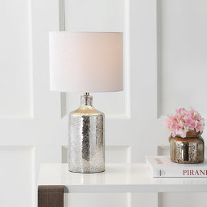 Safavieh DANARIS Table Lamp in Mercury Silver Finish - Elegant, Modern Lighting for Any Room Decor Style TBL4095A