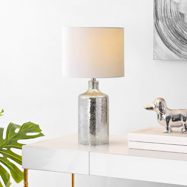 Safavieh DANARIS Table Lamp in Mercury Silver Finish - Elegant, Modern Lighting for Any Room Decor Style TBL4095A