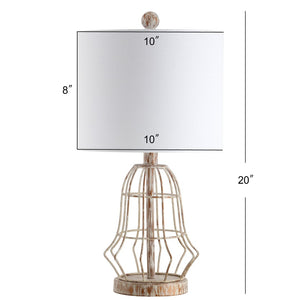 Safavieh CANES Antiqued Metal Table Lamp - Elegant Ambient Lighting for Any Room with Vintage Charm TBL4098A