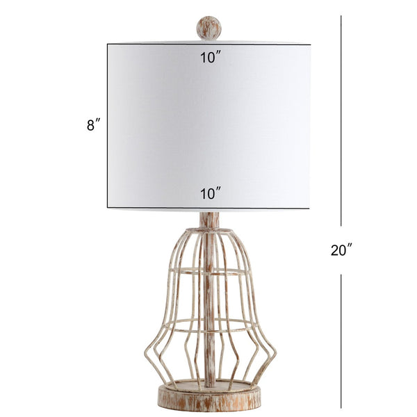 Safavieh CANES Antiqued Metal Table Lamp - Elegant Ambient Lighting for Any Room with Vintage Charm TBL4098A