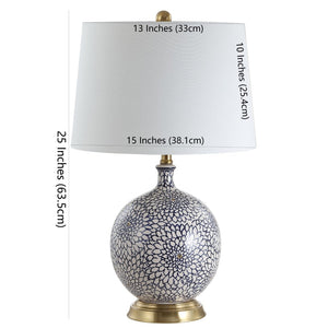 Safavieh ORIANNA Table Lamp - Elegant Blue & White Contemporary Design for Ambient Lighting & Home Décor TBL4104A
