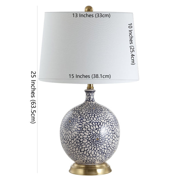 Safavieh ORIANNA Table Lamp - Elegant Blue & White Contemporary Design for Ambient Lighting & Home Décor TBL4104A