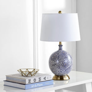 Safavieh ORIANNA Table Lamp - Elegant Blue & White Contemporary Design for Ambient Lighting & Home Décor TBL4104A