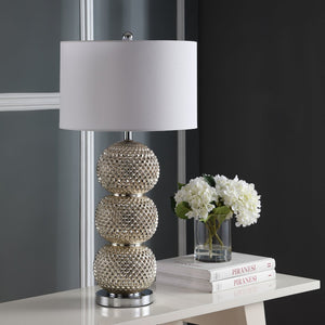 Safavieh DARCIA, 31-Inch Silver Glass Table Lamp - Modern Elegance for Living Rooms, Bedrooms & Offices TBL4109A