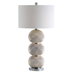 Safavieh DARCIA, 31-Inch Silver Glass Table Lamp - Modern Elegance for Living Rooms, Bedrooms & Offices TBL4109A