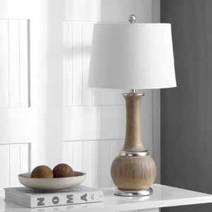 Safavieh Nash Table Lamp Grey Wood/Silver Leaf TBL4114A