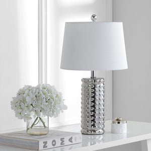 Safavieh HARLEE Table Lamp – Elegant Silver Accent Light for Bedrooms, Living Rooms, and Cozy Corners TBL4117A-SET2