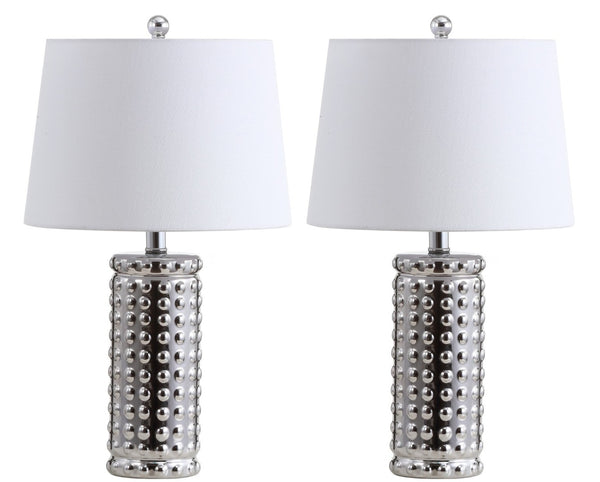 Safavieh HARLEE Table Lamp – Elegant Silver Accent Light for Bedrooms, Living Rooms, and Cozy Corners TBL4117A-SET2