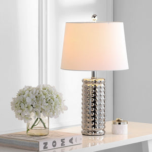 Safavieh HARLEE Table Lamp – Elegant Silver Accent Light for Bedrooms, Living Rooms, and Cozy Corners TBL4117A-SET2