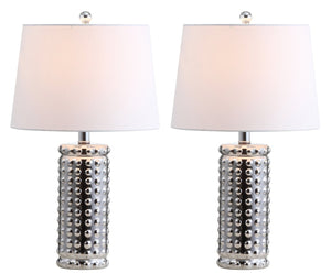 Safavieh HARLEE Table Lamp – Elegant Silver Accent Light for Bedrooms, Living Rooms, and Cozy Corners TBL4117A-SET2