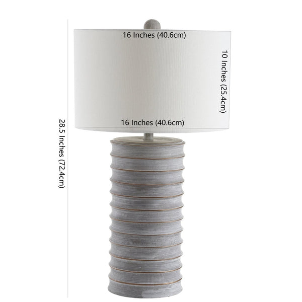 Safavieh MELINA Table Lamp - Contemporary Grey & White Design for Warm Ambient Lighting in Any Room TBL4121A-SET2