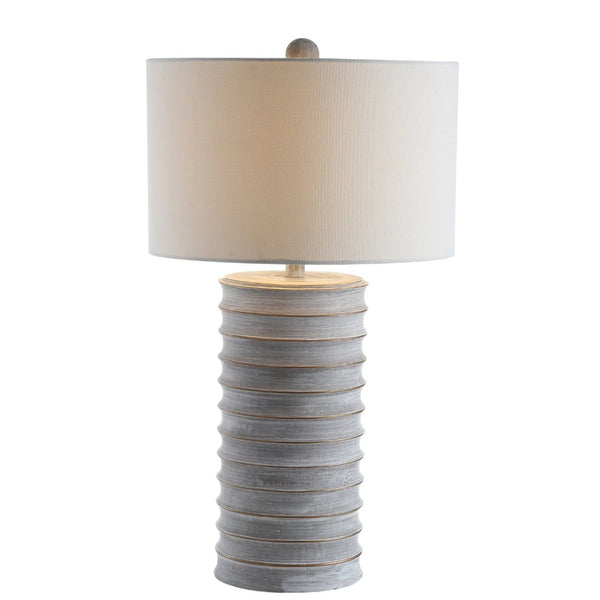 Safavieh MELINA Table Lamp - Contemporary Grey & White Design for Warm Ambient Lighting in Any Room TBL4121A-SET2