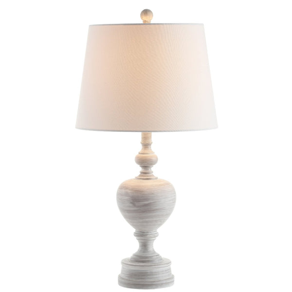 Safavieh ALBAN, Elegant 27 Inch White Polyresin Table Lamp Set of 2 for Modern & Traditional Décor Styles TBL4122A-SET2