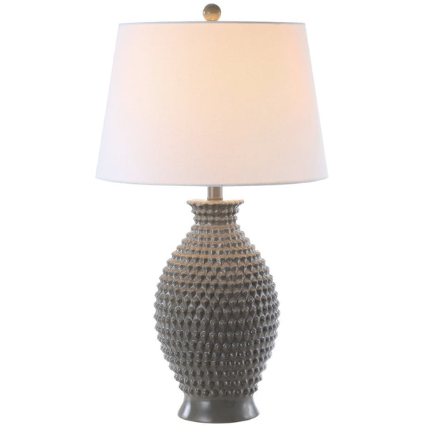 Safavieh ROSTEN, Elegant 27-Inch Grey Polyresin Table Lamp Set of 2 - Perfect for Any Room Decor and Style TBL4125A-SET2