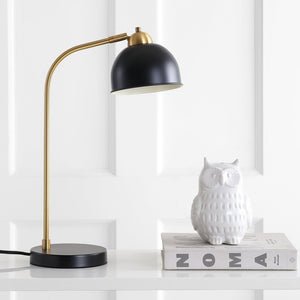 Safavieh BILSTON, 20 Inch Black/Gold Iron Table Lamp - Sophisticated Accent for Modern Interiors & Ambient Glow TBL4127A