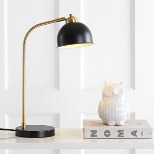 Safavieh BILSTON, 20 Inch Black/Gold Iron Table Lamp - Sophisticated Accent for Modern Interiors & Ambient Glow TBL4127A