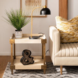 Safavieh BILSTON, 20 Inch Black/Gold Iron Table Lamp - Sophisticated Accent for Modern Interiors & Ambient Glow TBL4127A