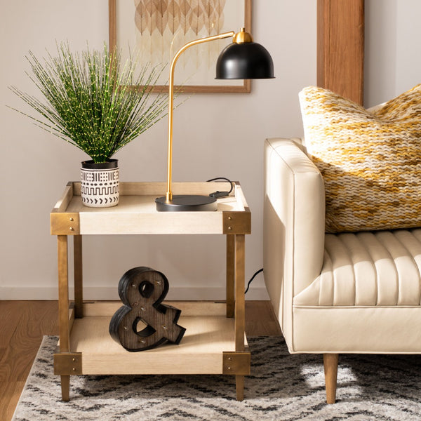Safavieh BILSTON, 20 Inch Black/Gold Iron Table Lamp - Sophisticated Accent for Modern Interiors & Ambient Glow TBL4127A