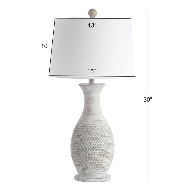 Safavieh BENTLEE, Elegant 30-Inch Grey Polyresin Table Lamp Set of 2 for Stylish Ambient Lighting Decor TBL4131A-SET2