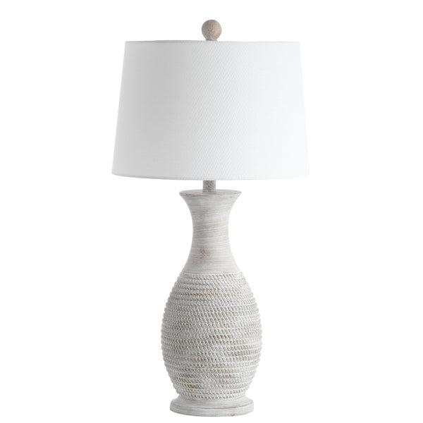 Safavieh BENTLEE, Elegant 30-Inch Grey Polyresin Table Lamp Set of 2 for Stylish Ambient Lighting Decor TBL4131A-SET2