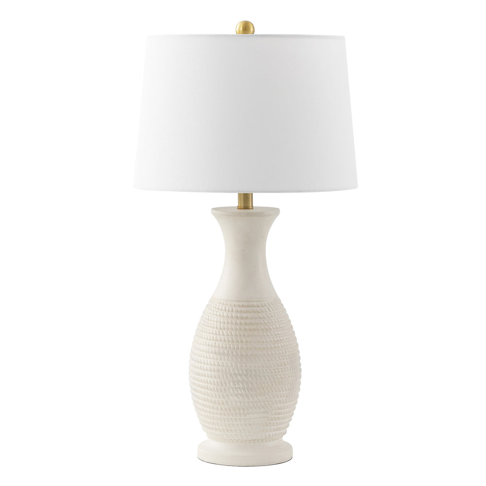 Safavieh Bentlee, Elegant 30-inch Bone Polyresin Table Lamp Set Of 2 For Stylish Home Decor & Ambiance Bone Polyresin Body ,Fabric Shade Tbl4131b-set2