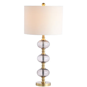 Safavieh MARCELO, Elegant Brass and Glass Table Lamp Set of 2 – 30-Inch Height for Modern Ambiance and Style TBL4133A-SET2