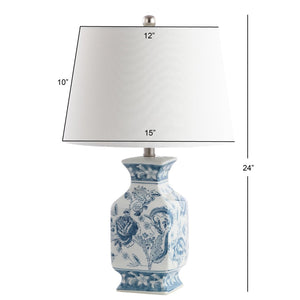 Safavieh MAYSON Table Lamp - Elegant Blue & White Design for Ambient Illumination in Any Room Decor TBL4135A