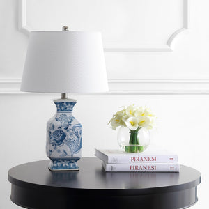 Safavieh MAYSON Table Lamp - Elegant Blue & White Design for Ambient Illumination in Any Room Decor TBL4135A