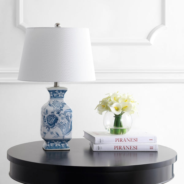Safavieh MAYSON Table Lamp - Elegant Blue & White Design for Ambient Illumination in Any Room Decor TBL4135A