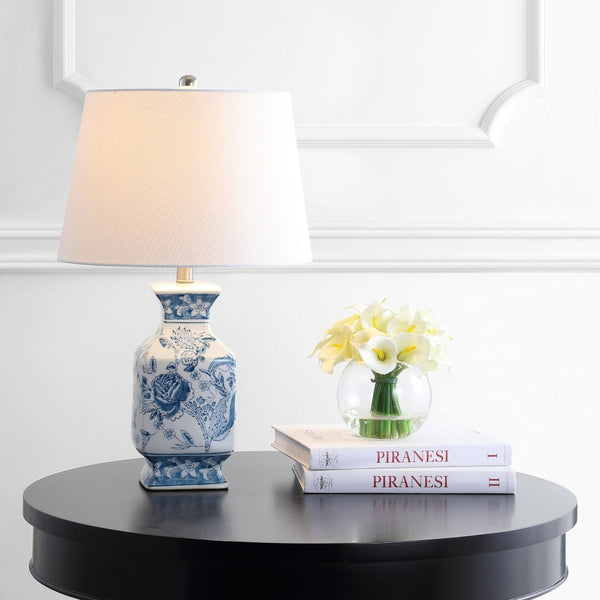 Safavieh MAYSON Table Lamp - Elegant Blue & White Design for Ambient Illumination in Any Room Decor TBL4135A