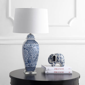 Safavieh BRAEDEN Table Lamp - Blue & White Sculptural Accent for Bedrooms, Living Rooms, and Home Offices TBL4136A