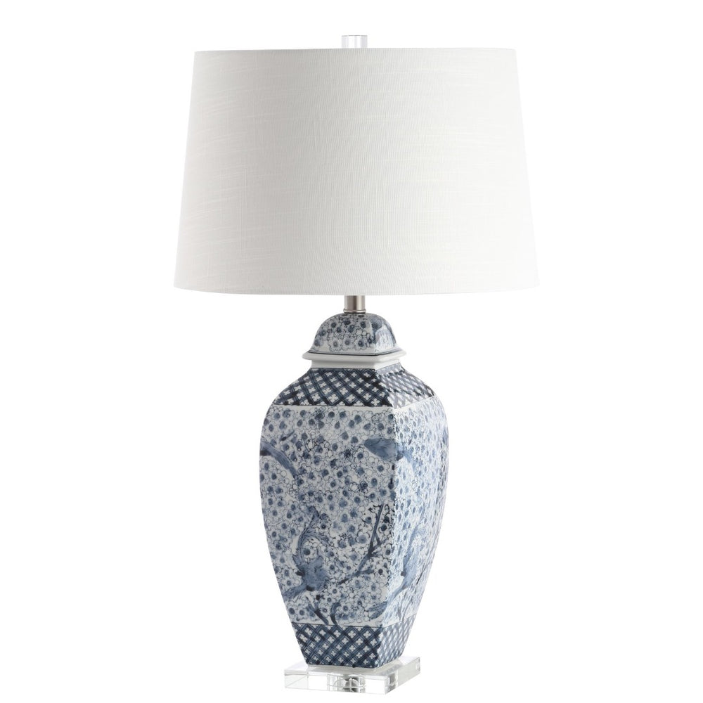 Safavieh BRAEDEN Table Lamp - Blue & White Sculptural Accent for Bedrooms, Living Rooms, and Home Offices TBL4136A