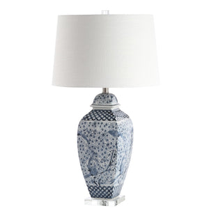 Safavieh BRAEDEN Table Lamp - Blue & White Sculptural Accent for Bedrooms, Living Rooms, and Home Offices TBL4136A