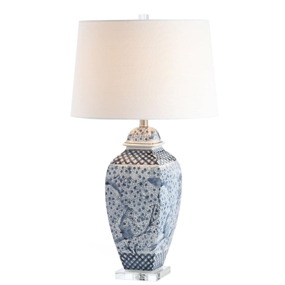 Safavieh BRAEDEN Table Lamp - Blue & White Sculptural Accent for Bedrooms, Living Rooms, and Home Offices TBL4136A