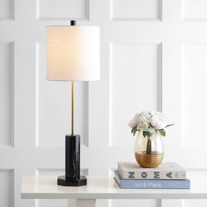 Safavieh ZACKARY Table Lamp - Modern Matte Black Design for Stylish Ambient Lighting in Any Space TBL4138A