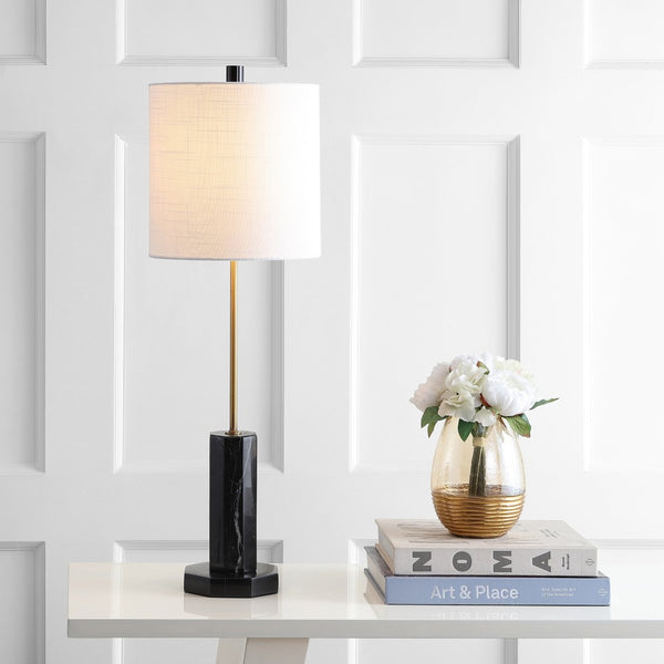 Safavieh ZACKARY Table Lamp - Modern Matte Black Design for Stylish Ambient Lighting in Any Space TBL4138A