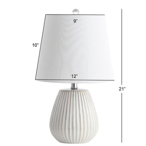 Safavieh KOLE Table Lamp in Pristine White – Modern Minimalist Lighting for Stylish Homes & Cozy Spaces TBL4139A-SET2