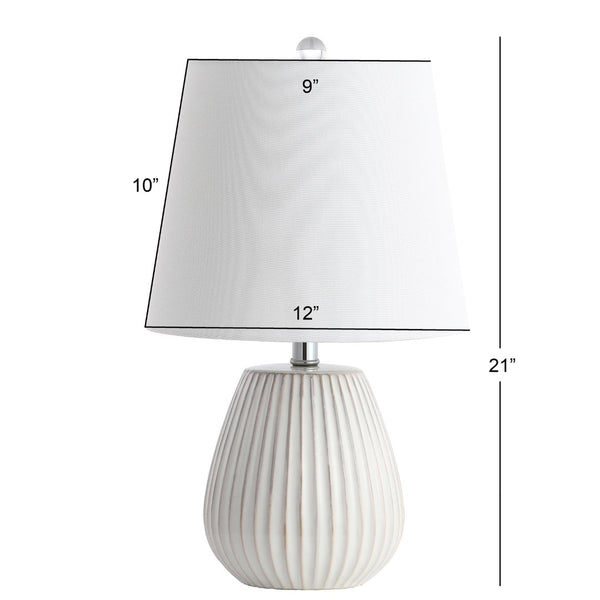 Safavieh KOLE Table Lamp in Pristine White – Modern Minimalist Lighting for Stylish Homes & Cozy Spaces TBL4139A-SET2