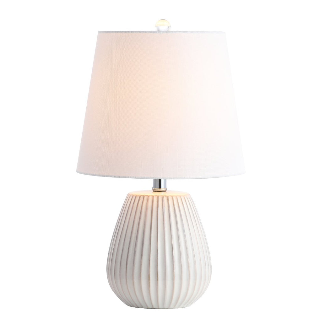 Safavieh KOLE Table Lamp in Pristine White – Modern Minimalist Lighting for Stylish Homes & Cozy Spaces TBL4139A-SET2